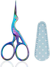 Weabetfu 3.6-Inch Small Sewing Scissors with Leather Scissors Cover,Stainless