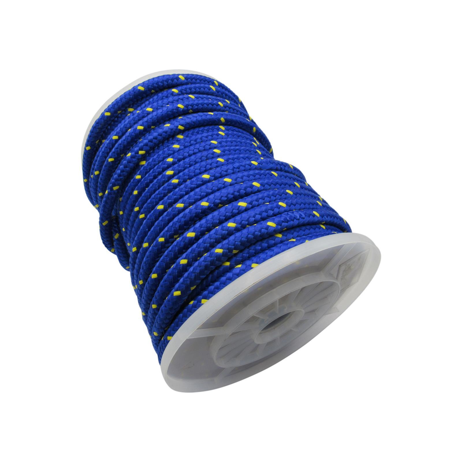 Kernmantle Rope Polypropylene 8MM 100M (Blue 16 Plait Double Braided PP)