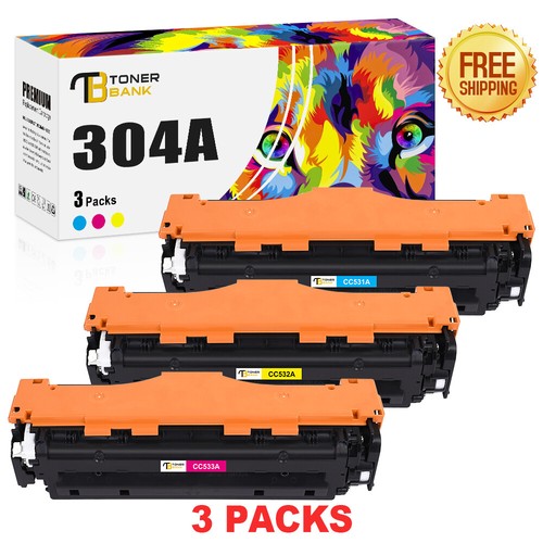 3x 304A CC530A Color Toner Set Compatible With HP Color LaserJet CM2320NF CP2025
