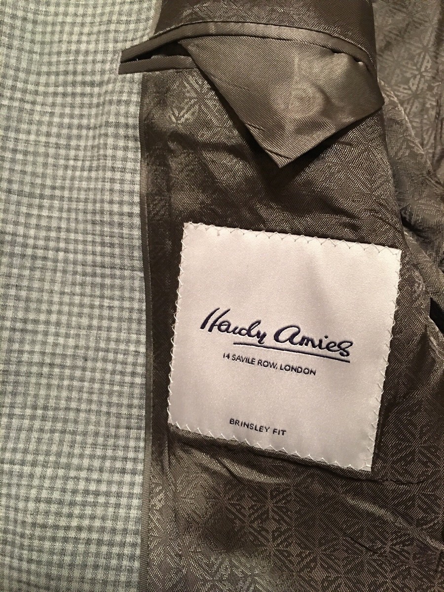 HARDY AMIES BRINSLEY FIT SPORT COAT JACKET BLAZER SZ 40 SHORT GRAY 