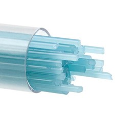 Bullseye Stringers Approx. 2MM.DIA.x17.75"L. Turquoise Blue Opal 90 COE.