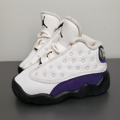 Nike Air Jordan Retro 13 Baby 5C White Purple Lakers Toddler Shoes