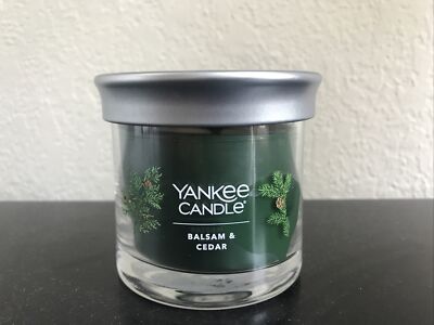New Yankee Candle BALSAM & CEDAR 4.3 Ounce Small Tumbler Candle