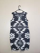 INC International Concepts Woman Plus 0X Sweater Dress Black White Aztec NWT
