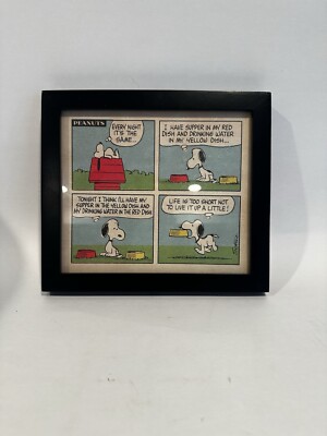 Hallmark Peanuts Snoopy Frame Comic  Every Night It s The Same..  9x9