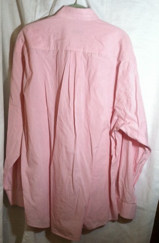 Burberry London Shirt Mens Button Down XL Pink White Check Fine Cotton 17/35 - Picture 4 of 7