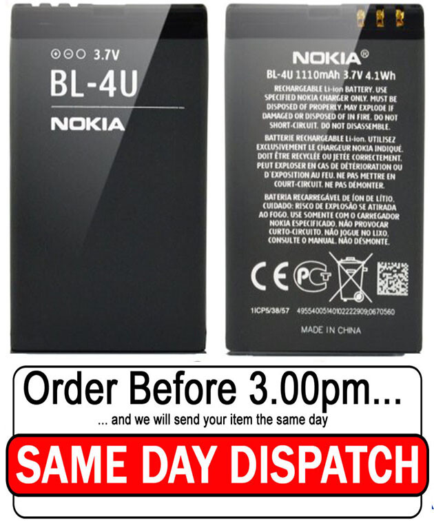 Batterie Originale Nokia BL-4U - Compatible 3120, 5530, 8800 - Neuve