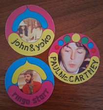 PAUL McCARTNEY Wings RINGO STARR Beatles POP STAR STICKERS promo JOHN LENNON