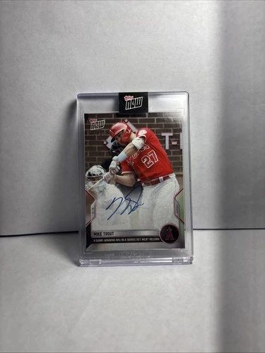 2022 Topps Now Mike Trout Auto /99 Angels 4 Home Run Game! Sealed On Card Auto!