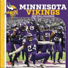 MINNESOTA VIKINGS - 2026 MINI WALL CALENDAR 7x7 - BRAND NEW - LICENSED 40568