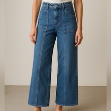 FRAME Daphne Braided Wide Leg Jeans Size 26 H...