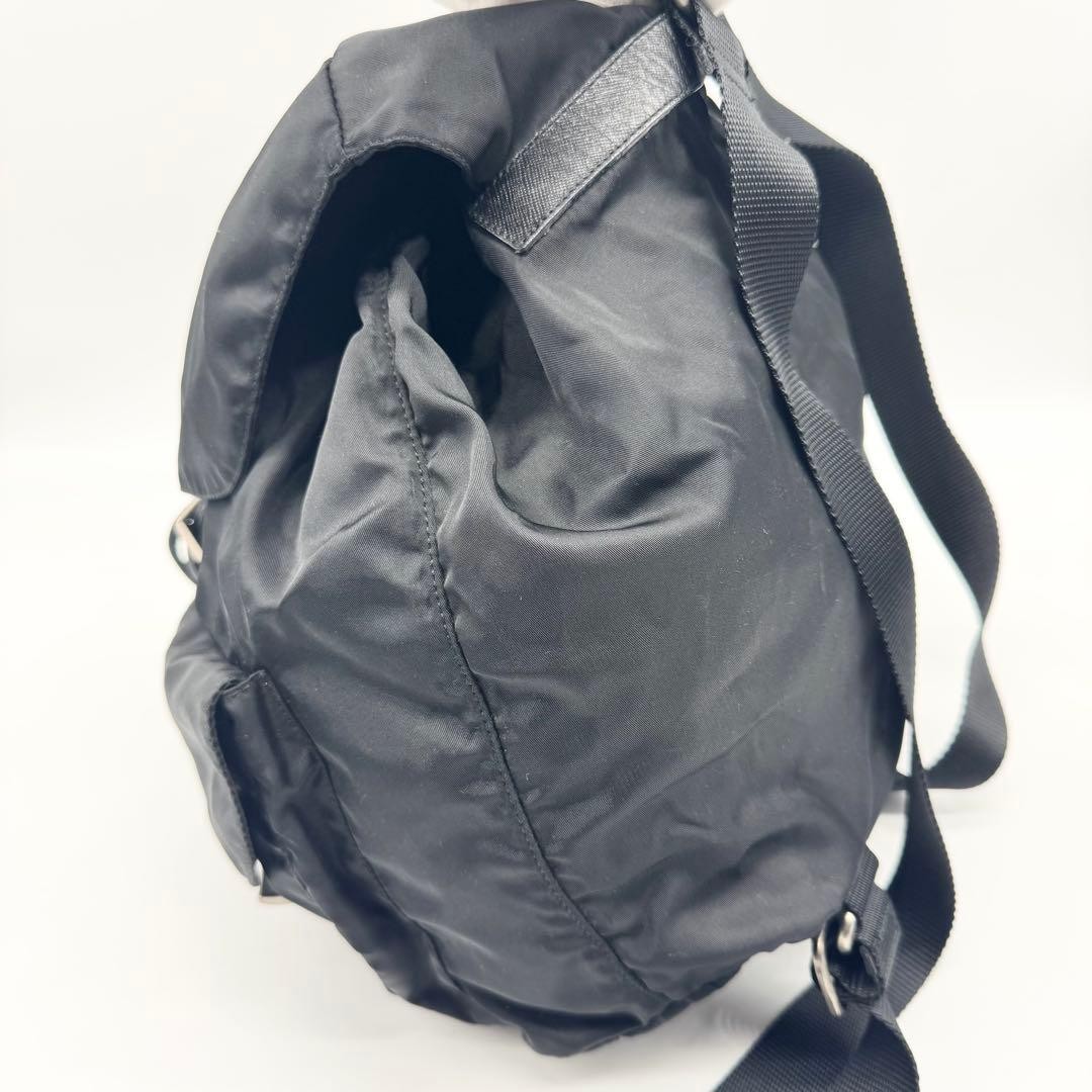 PRADA backpack Saffiano leather triangular logo b… - image 7