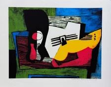 Pablo Picasso STILL LIFE WITH GUITAR II Estate Signed Numbered Giclee 26" x 20"