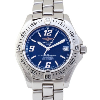 Breitling Colt Ocean A57350 Quartz Date Black Dial Watch
