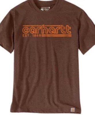 Carhartt Men s 100% cotton brown graphic relaxed fit T-shirt Size 2XL