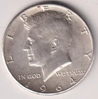 1964 P KENNEDY HALF DOLLAR $.50 COIN 90% SILVER UNITED STATES PHILADELPHIA USA