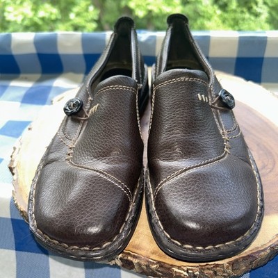 Thom Mcan Women's 40430 Size 8.5 M Brown Leather Slip On Loafer Flats Pre-owned
