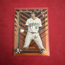 2025 Topps Update Holiday Foil Orange Black Nick Kurtz RD #US197 Athletics RC SP