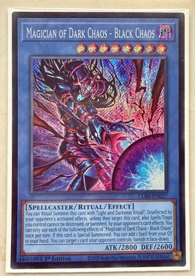 YuGiOh! Magician of Dark Chaos - Black Chaos (Secret Rare) CORI-EN027 1st Ed NM