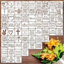 65Pcs Reusable Stencils for Crafting, 3 Inch Templates for Wall Decor