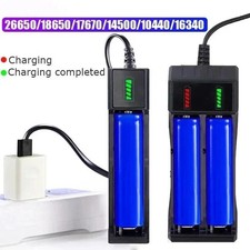 Cargador de batería inteligente de iones de litio 1/2/4 ranura 3,7 V para 16340 14500 26650 RCR123A