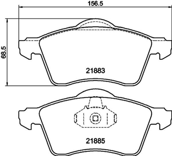 Hella Pagid Bremsbelagsatz Scheibenbremse 8DB 355 008-011 FüR 70B VW T4 7DB 7DK-image