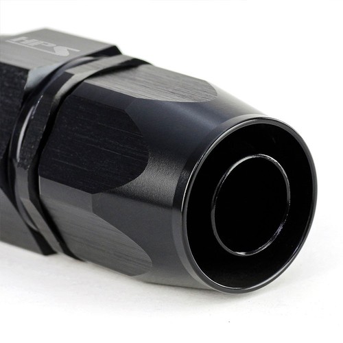 HPS Performance 90 Degree -4 Compression Double Swivel Hose End to AN Female, Aluminum, Black main image 1