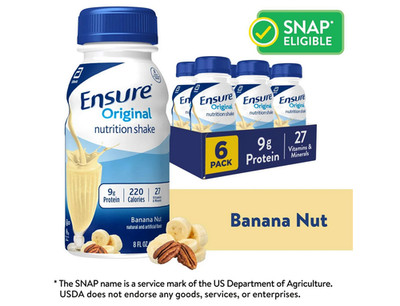Ensure Original Meal Replacement Nutrition Shake, Banana Nut, 8 fl oz, 6 Count