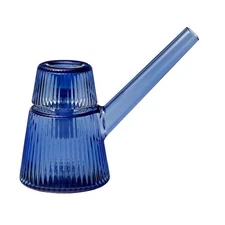 NWTN Dec Collectible Glass Hookah Bubbler Bong Tobacco Water Hand Smoking Pipe B