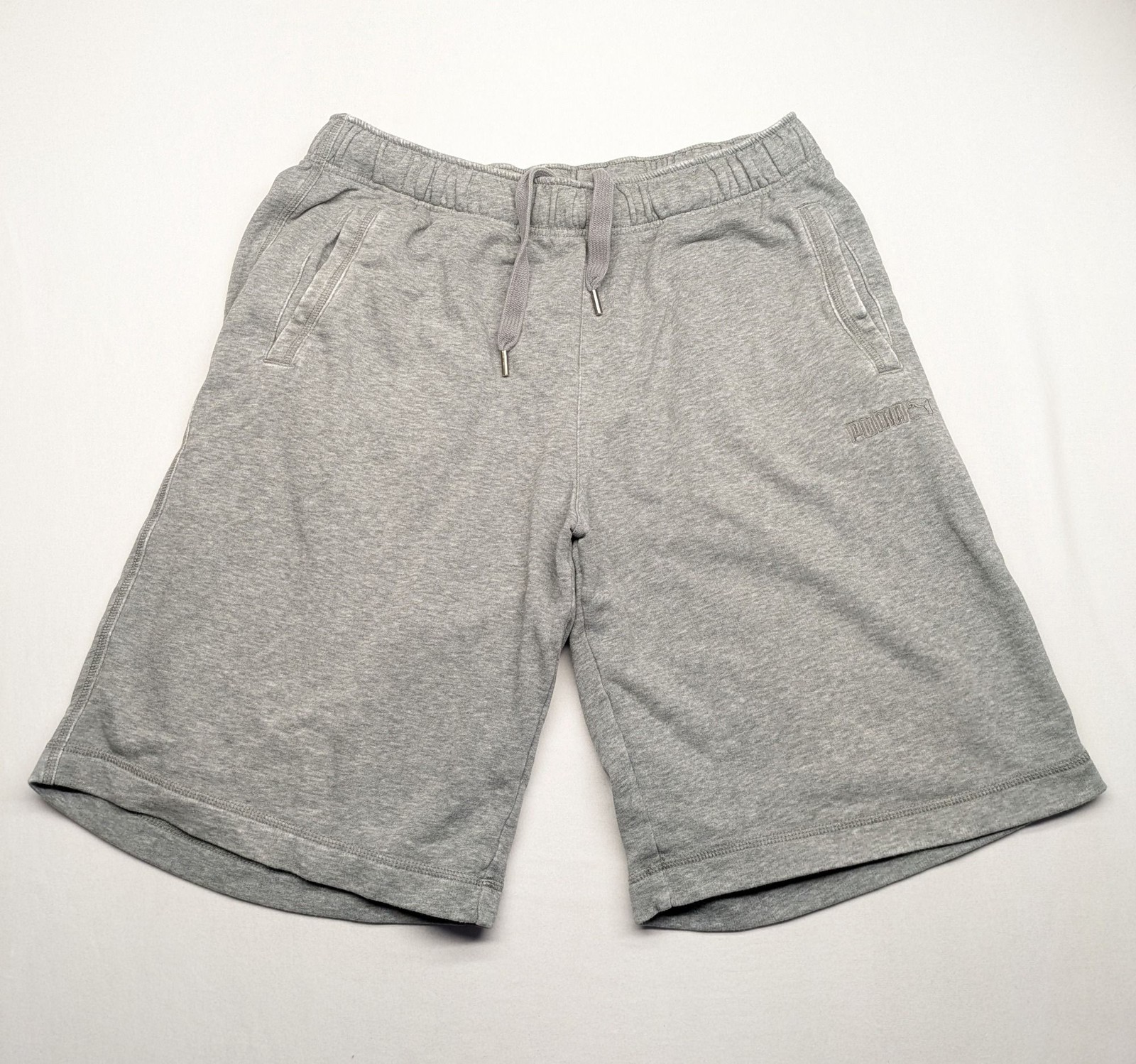 Puma Herren Sweat Shorts  56/58 grau Baumwollmischung sportlich Kordelzug 2379