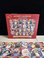 Advent Calendar Jigsaw Puzzle- Christmas Cats-1000 Pc Jigsaw New - Open Seal