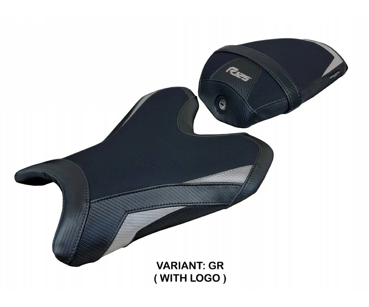 Seat saddle cover Lier Gray GR + logo Tpz compatible for YAMAHA R125 2023 > 2026
