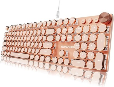 SEUNKWANG EWEADN Typewriter Style Mechanical Keyboard PC-Pink NEW
