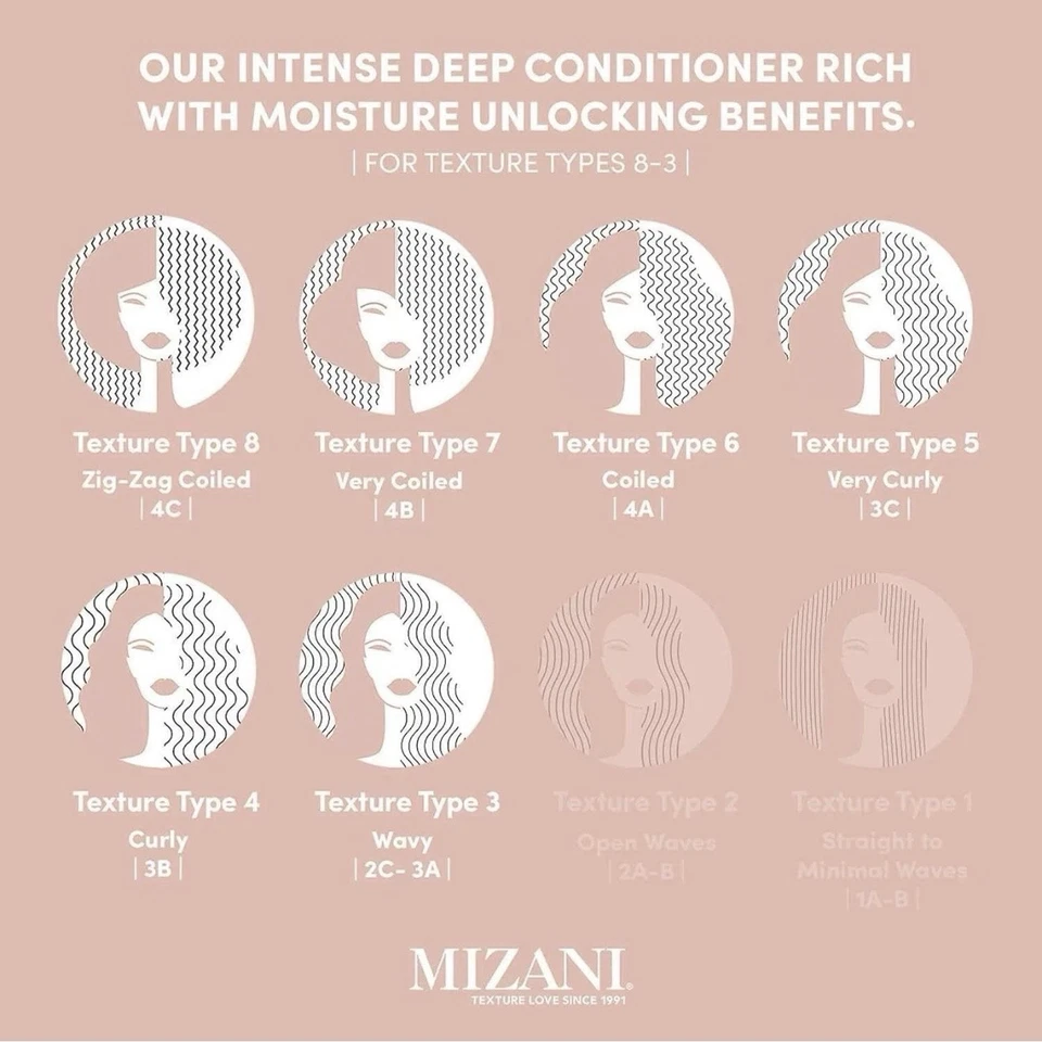 Mascarilla capilar a vapor de arcilla marroquí Mizani True Textures 16,9 oz condiciones profundas NUEVA Foto 4 de 4
