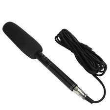 Black HighSensitivity Interview Microphone Wired Recording Mini Portable Mic