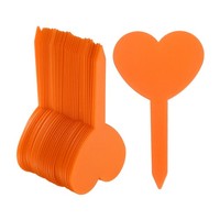 "100Pcs Kunststoff-Pflanzenschilder 3,26\"X1,97\" Gartenschilder, Orange"