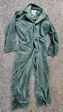 Vintage 80s Type 1 Military Flight Jumpsuit Green Coveralls Medium