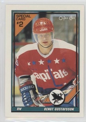 1991-92 O-Pee-Chee San Jose Sharks Bengt-Ake Gustafsson #2S 1v2