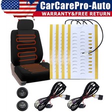 2 Seats Built-In Car Seat Heater Kit Fit 12V Alloy Wire Heating Pads 3 Levels