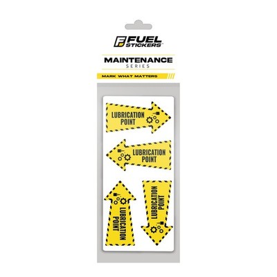Lubrication Point Stickers (Multi-Directional Arrow) | Grease Point, Grease H...