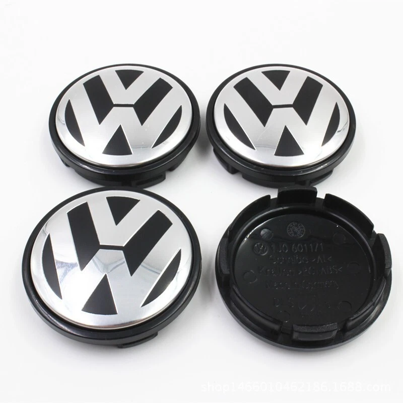 Neu, 56 mm/65 mm 2025 Embleme für VW-Nabendeckel für Felgen, 4er-Set, DE. - Bild 3 von 4