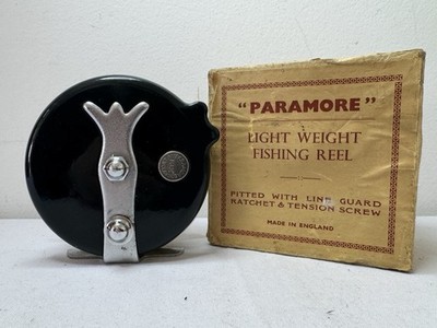 VINTAGE PARAMOUNT LEICHTE ANGELROLLE MIT BOX MADE IN ENGLAND BX49