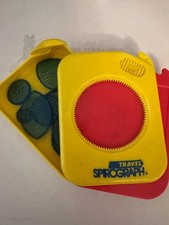 Vintage 1988 Travel spirograph Kenner 12 Disks 4 5/8" long