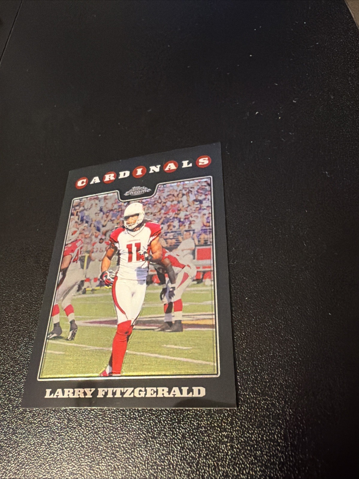 2008 Topps Chrome Larry Fitzgerald Black Refractor Card TC86