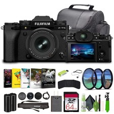 Fujifilm X-T5 Mirrorless Camera With XF 16-50mm f/2.8-4.8 Lens Kit Bundle Black