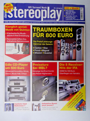 STEREOPLAY 10/06,mit neuer CD,TEUFEL THEATER 5,MBL 4006,8006 B,CANTON REFERENC 7