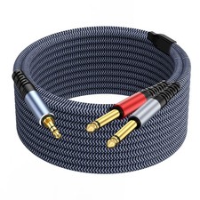 1/8 Stereo to Dual 1/4 Mono Cable 10ft, 3.5mm to Dual 1/4 Cable, 1/8 inch TRS...