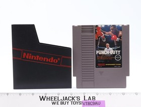 Cartucho de juego Mike Tyson's Punch-Out con caja + papeleo 1987 NES vintage