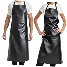Waterproof Apron, Chemical Resistant for Dishwashing Rubber vinyl, 2 Black