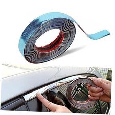 Pack-1 Car Chrome Trim Molding Body Window Seal 0.78" x 16.4Ft Bright Silver